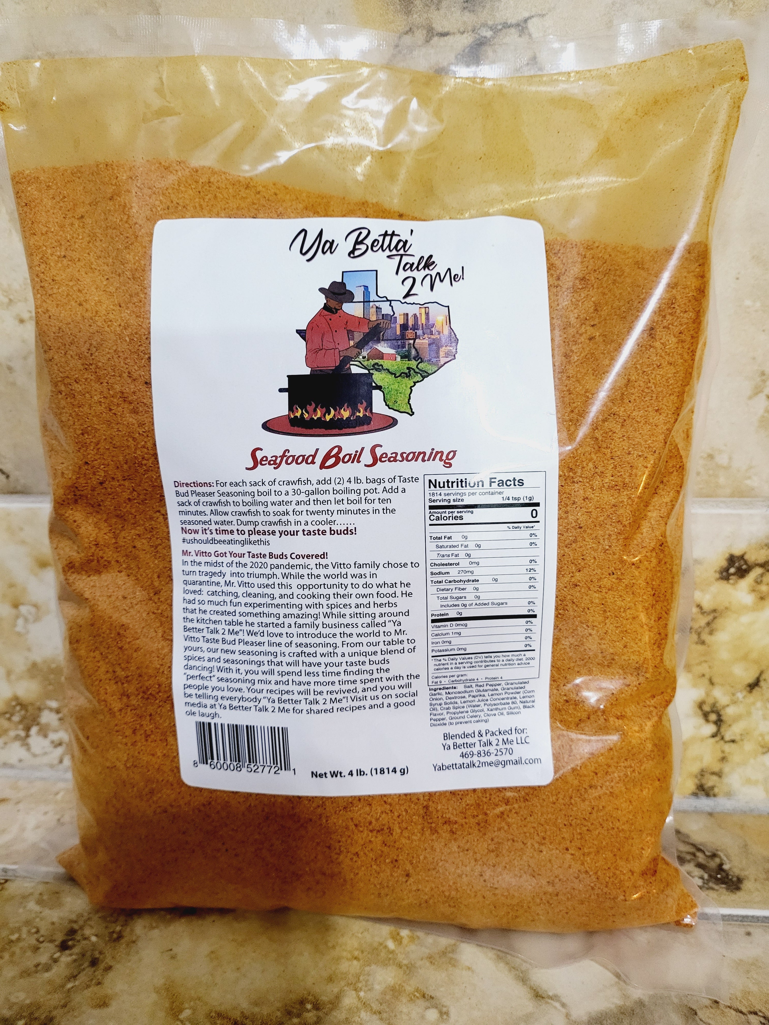 Ya Betta Talk 2 Me 4lb Seafood Boil Seasoning - Hot Boy – Ya Betta